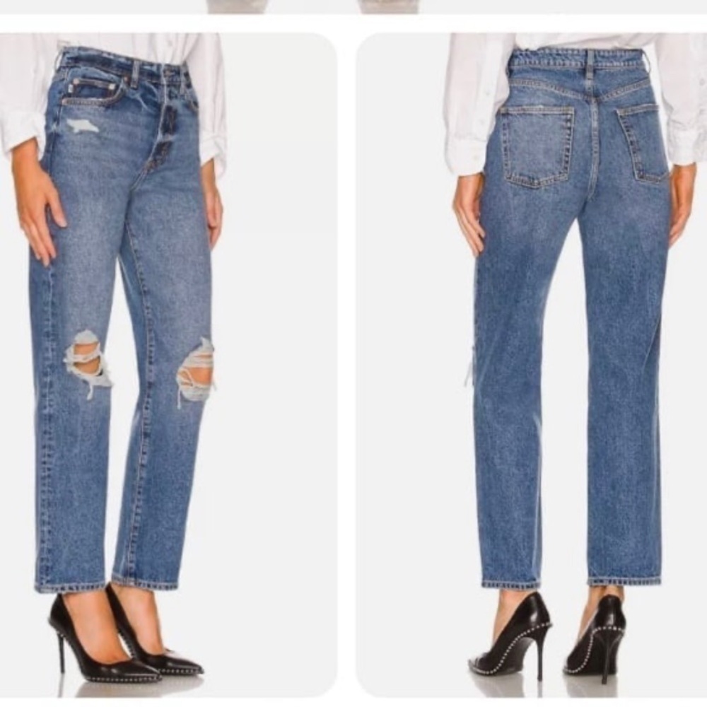👖 NWT Lovers + Friends Ryan High Rise Straight Jeans – Size 25 - Picture 2 of 12